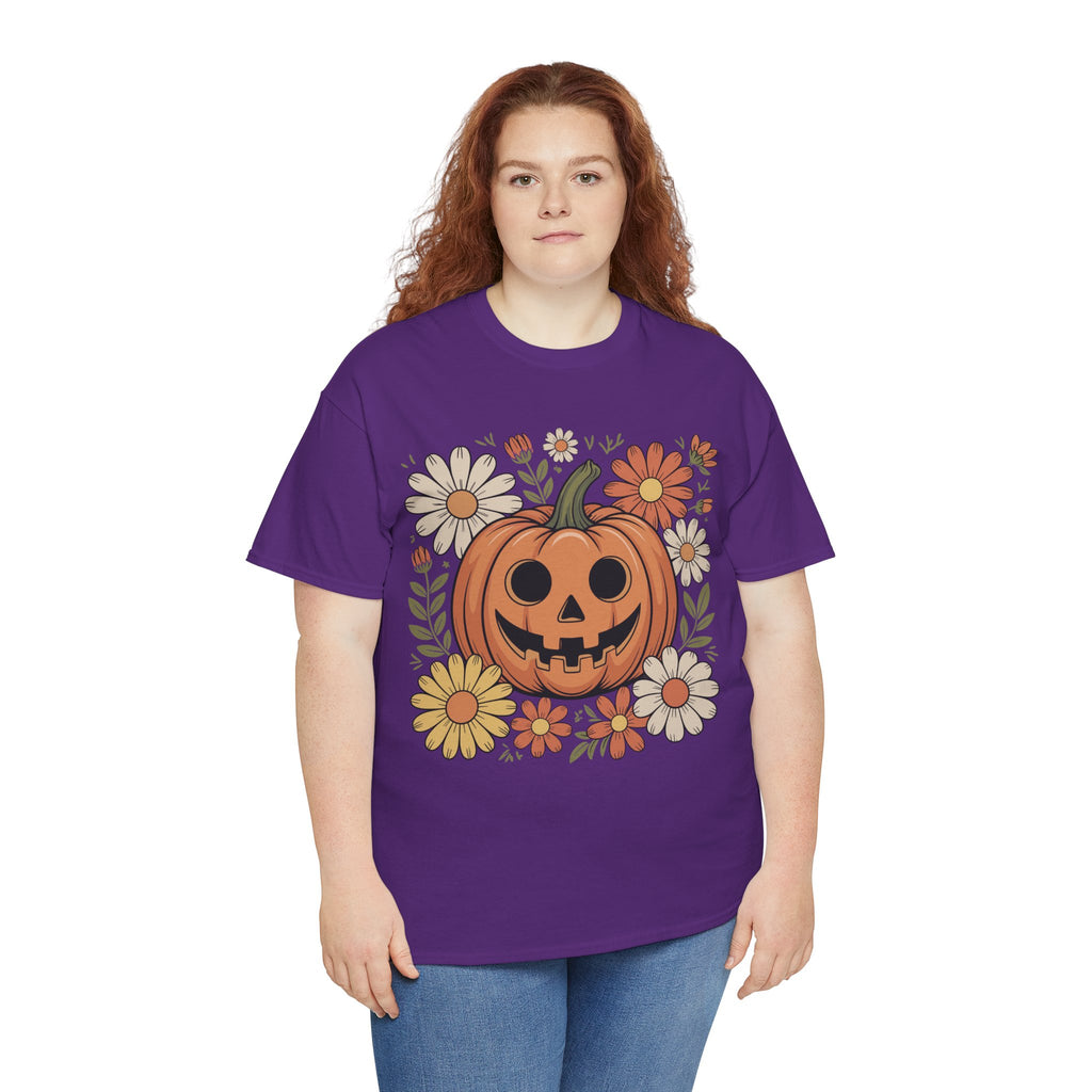 Halloween Pumpkin Unisex Cotton Tee