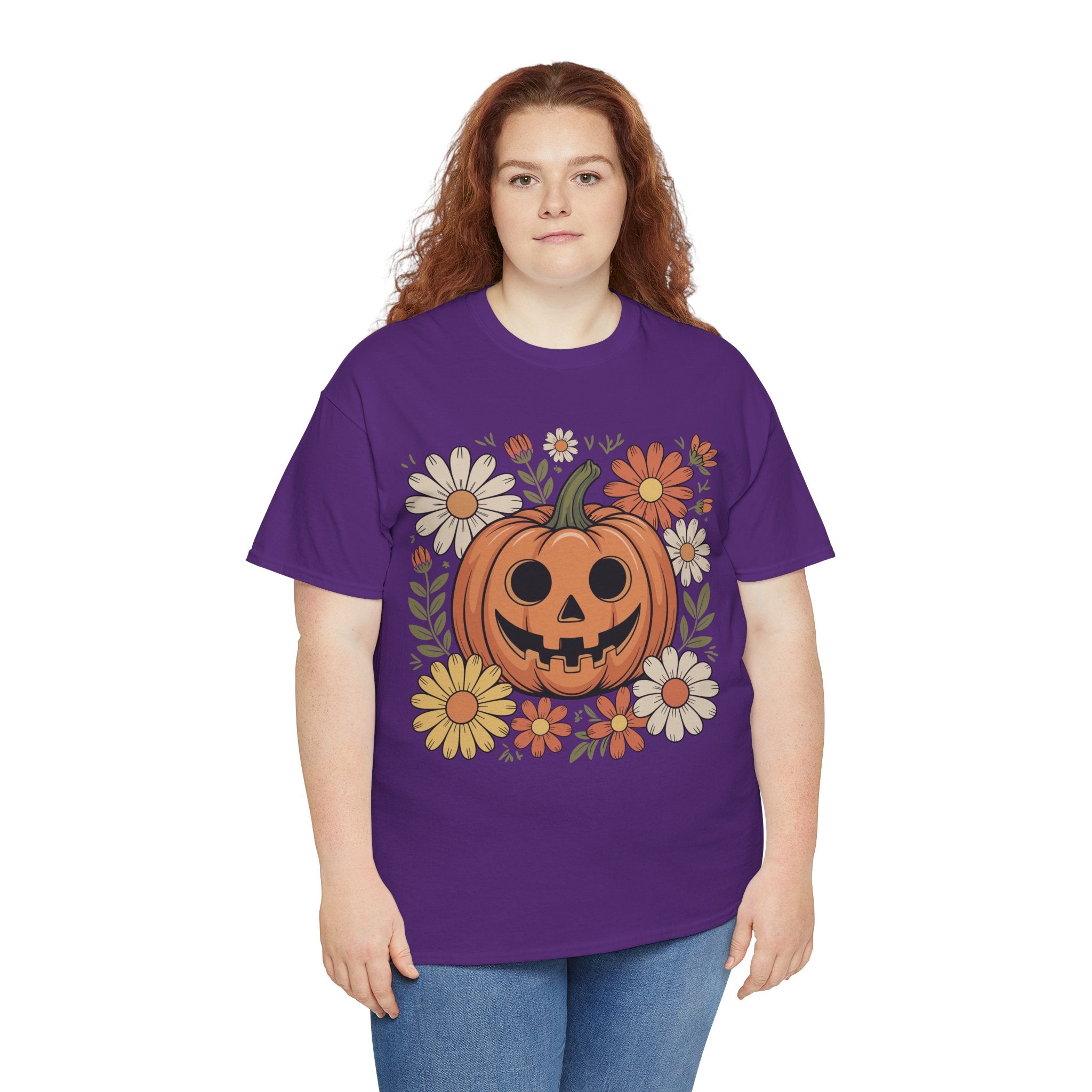 Halloween Pumpkin Unisex Cotton Tee