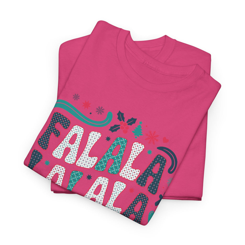 Fa La La La La Christmas T-Shirt — Festive Candy Cane & Gingerbread Holiday Unisex Cotton Tee