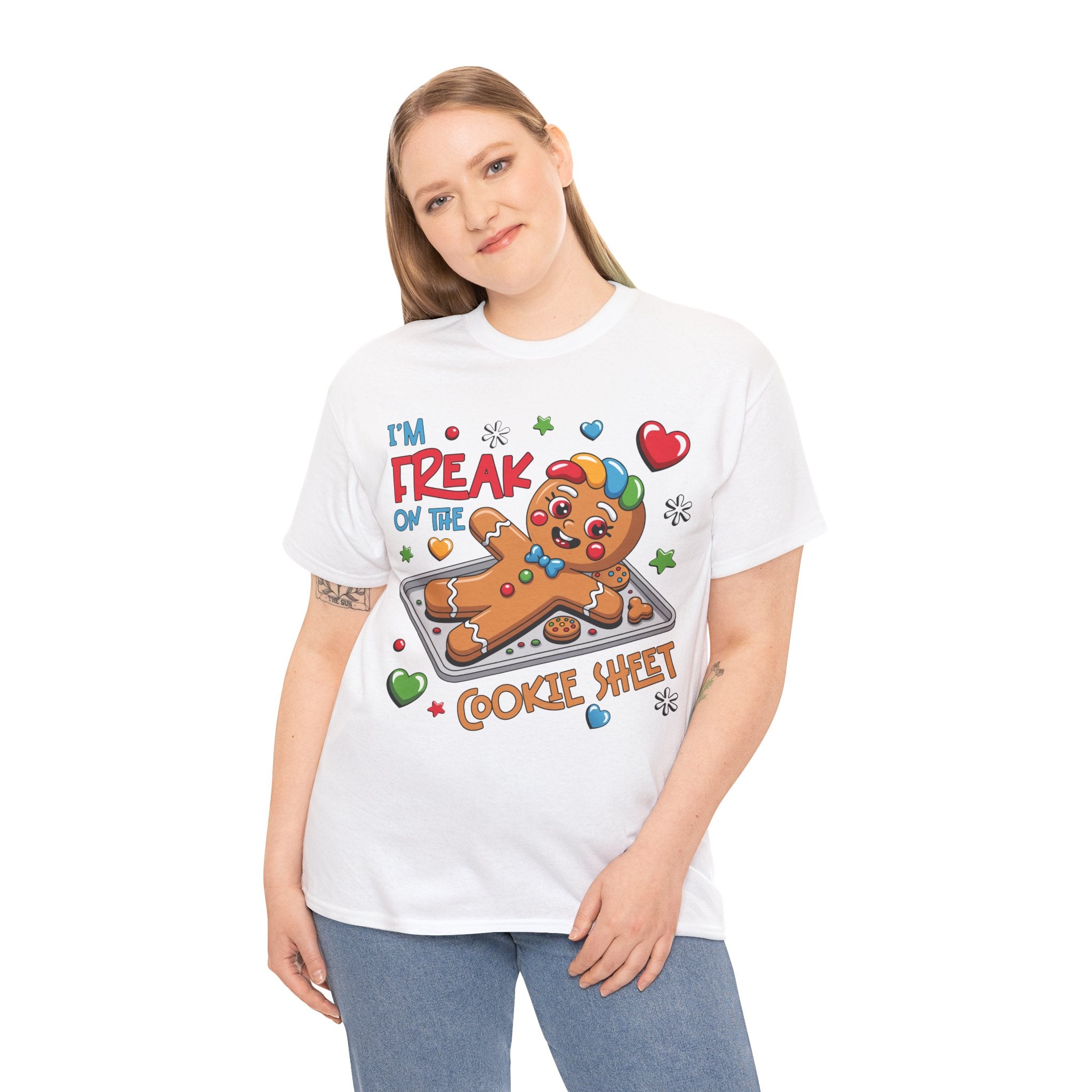 Gingerbread ‘I’m Freak on the Cookie Sheet’ Unisex Cotton Tee