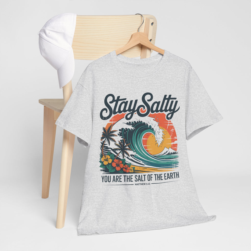 Stay Salty Beach Tee — "You are the salt of the earth (Matthew 5:13)"Unisex Cotton Tee