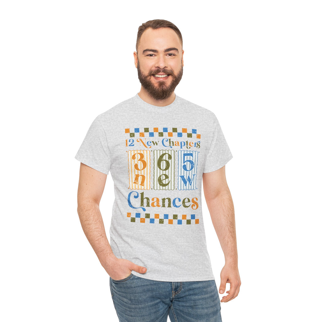 12 New Chapters 365 New Chances Vintage Tee — Fresh Start Inspirational Unisex Cotton Tee