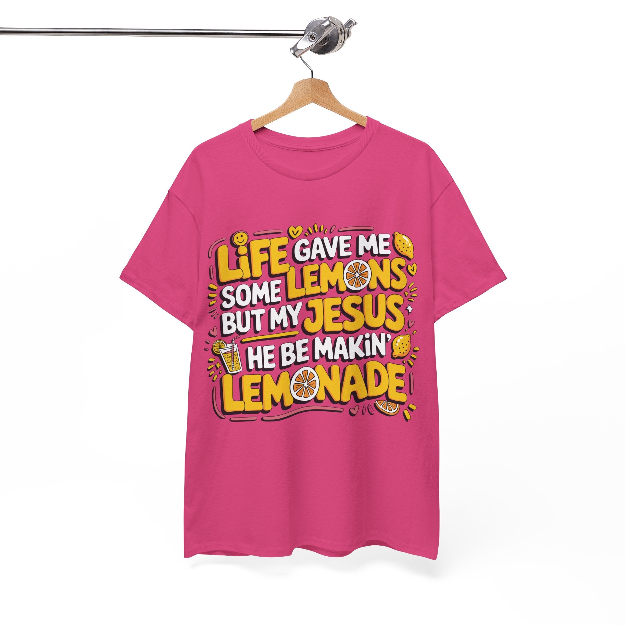 Christian Lemonade T-Shirt — “Life gave me some lemons but my Jesus he be makin’ lemonade”Unisex Cotton Tee