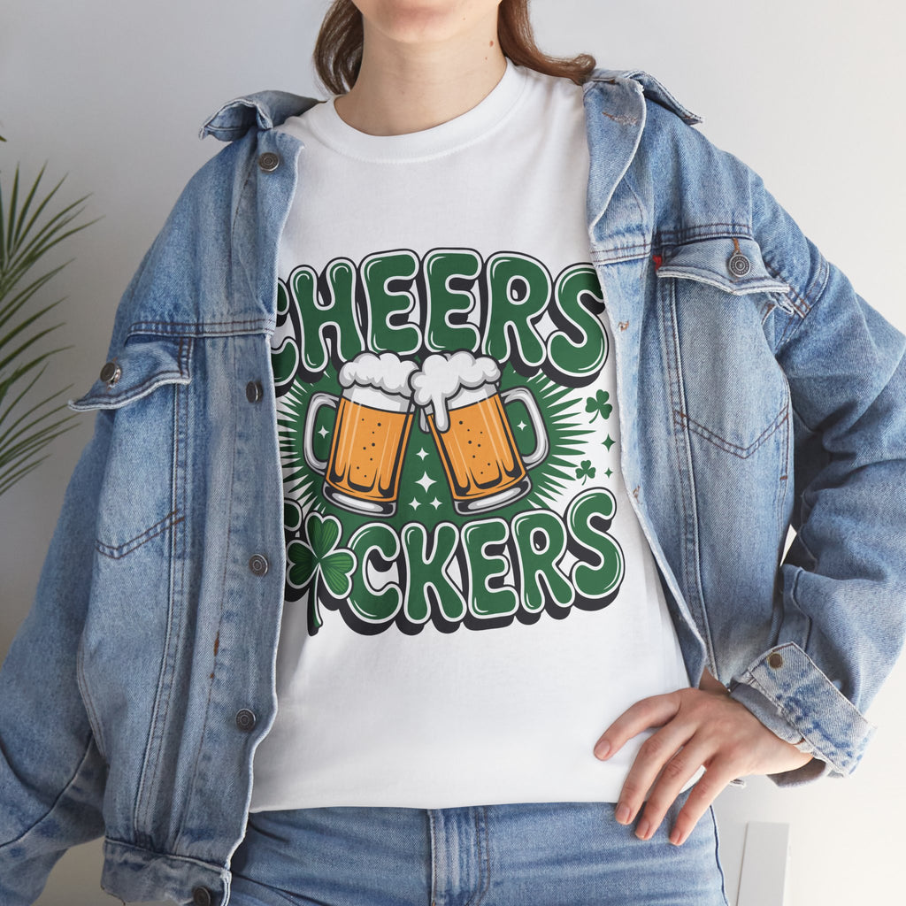 Cheers Fockers Beer Clinking Mugs Unisex Cotton T-Shirt