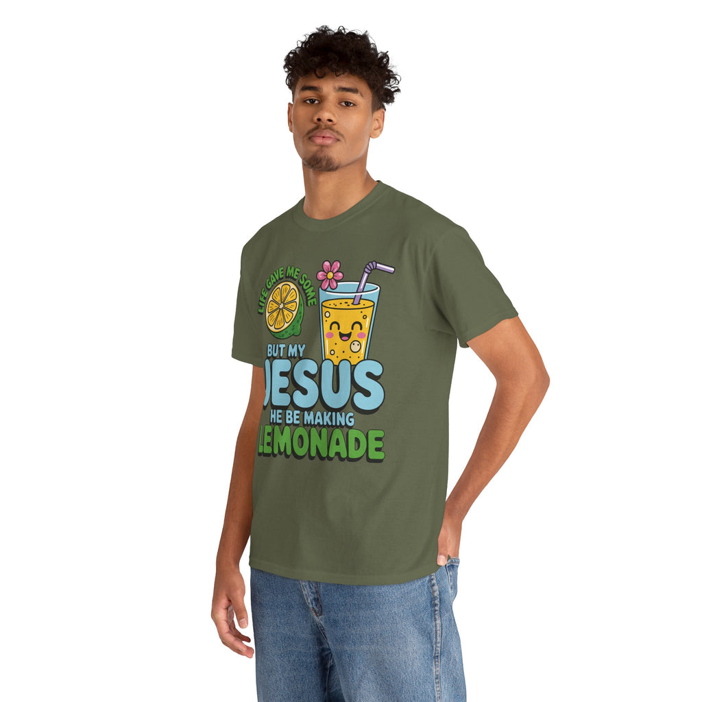Christian Lemonade T‑Shirt — "Life Gave Me Some Lemons, My Jesus Makes Lemonade"Unisex Cotton Tee