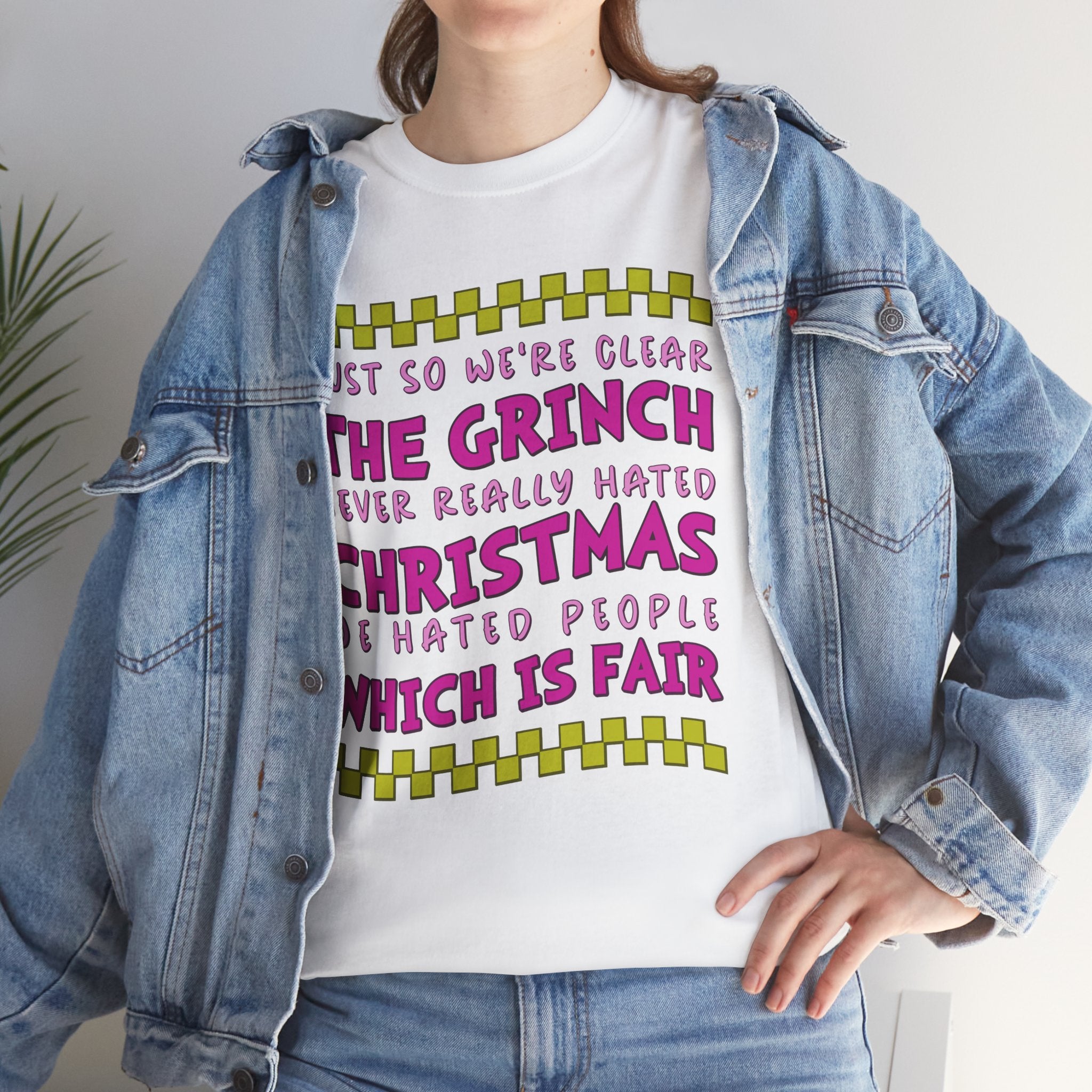 Grinch Never Hated Christmas Funny Unisex Cotton Tee