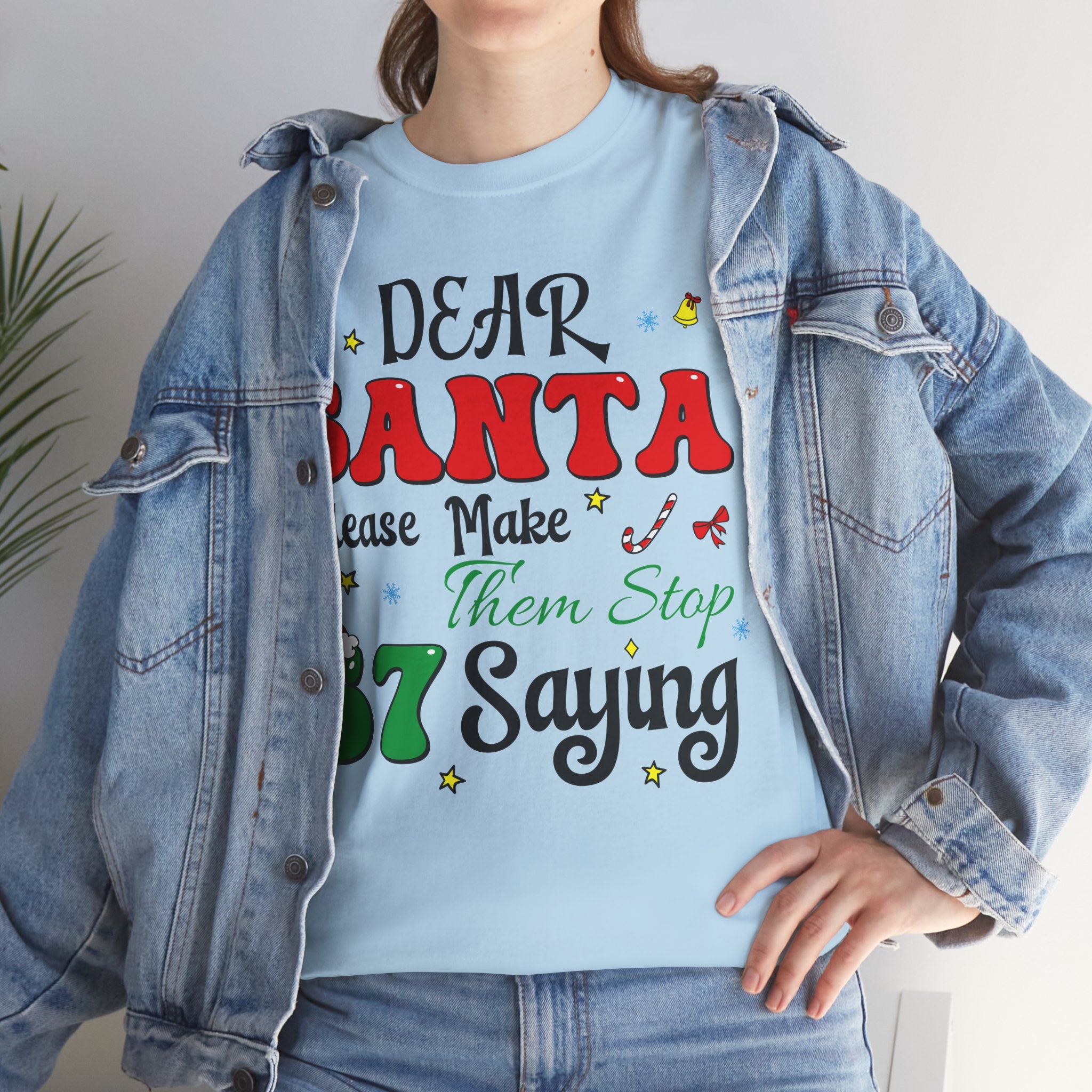 Santa 67 Them Stop Christmas Unisex Cotton Tee