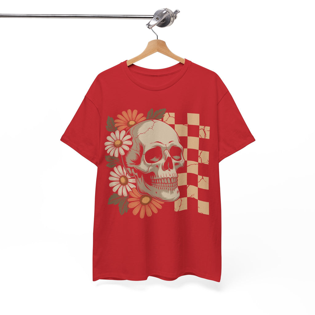 Skull Daisy Unisex Cotton Tshirt