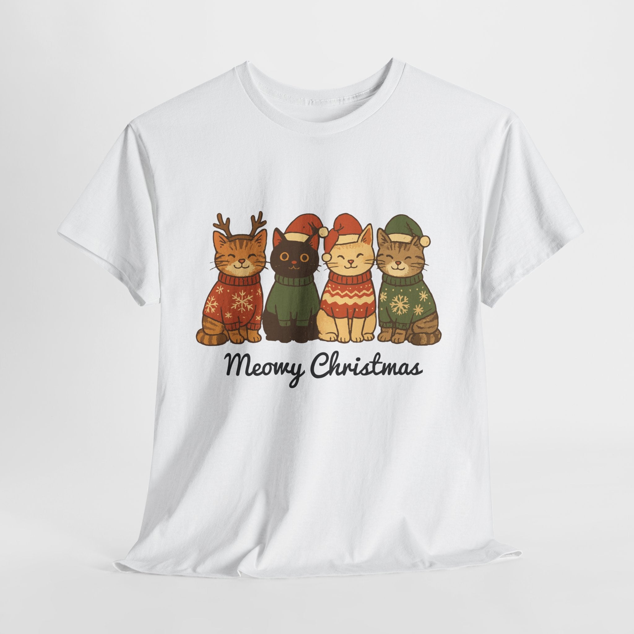 Christmas Cats Unisex Cotton Tee