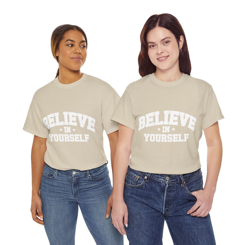 Believe in Yourself Varsity Unisex Cotton Tee