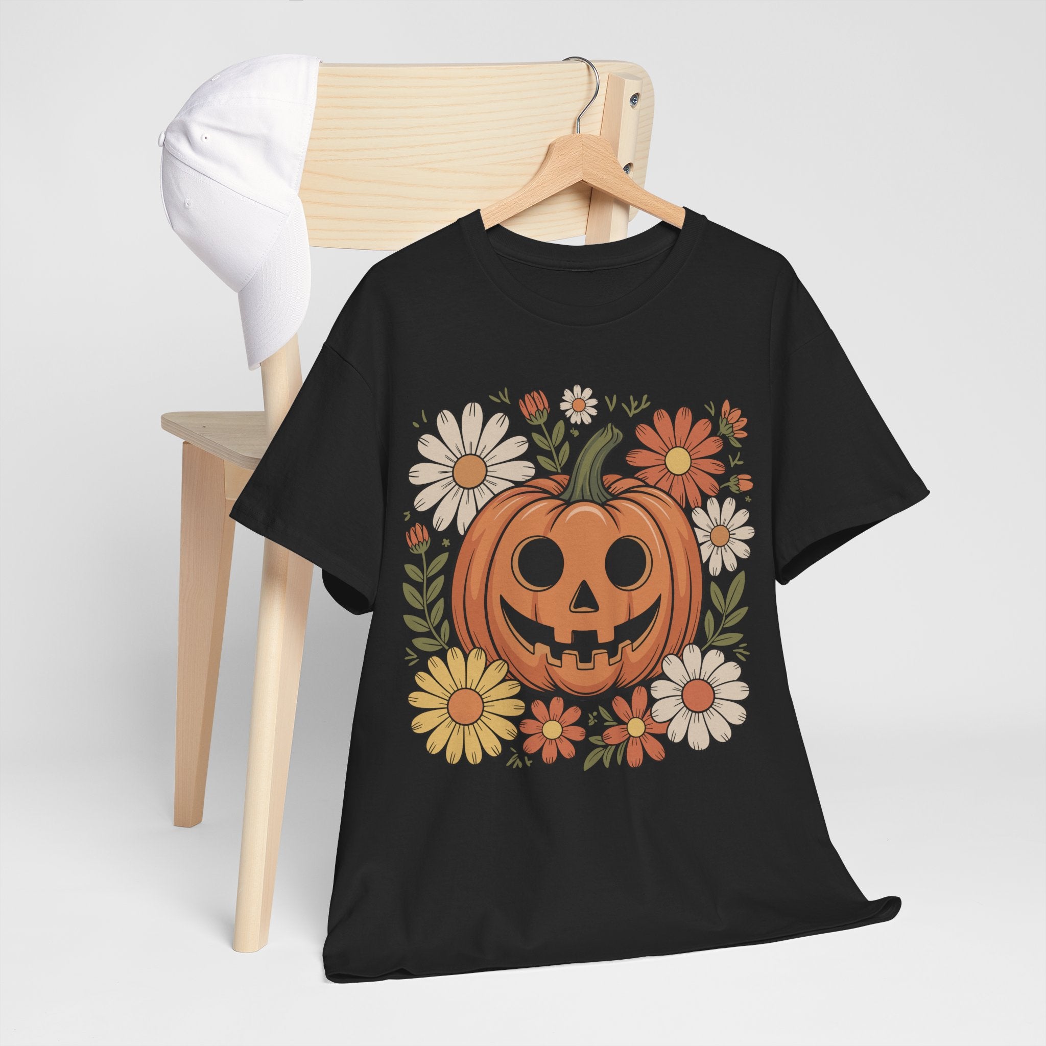 Halloween Pumpkin Unisex Cotton Tee