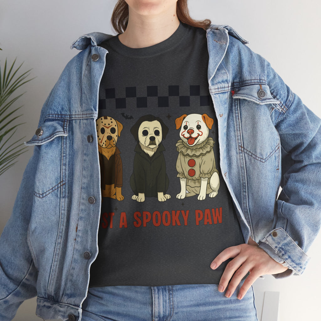 Halloween "Just A Spooky Paw" Unisex Cotton Tee
