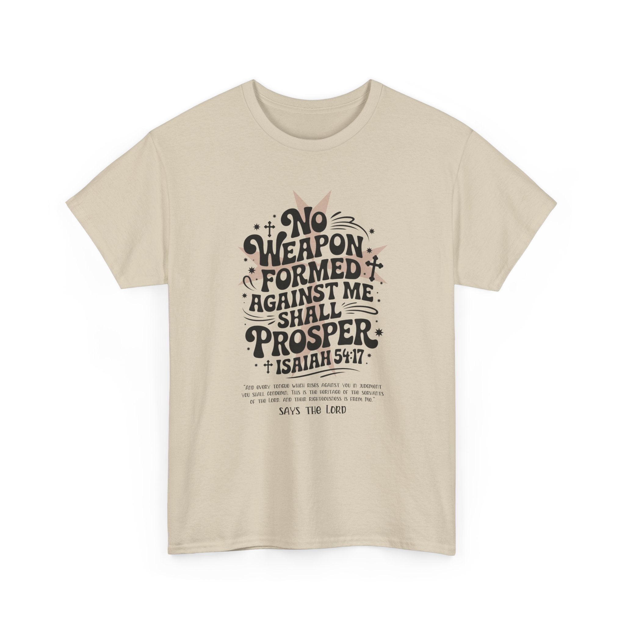 Christian Cross Text Art T-Shirt — Faith & Salvation Unisex Cotton Tee