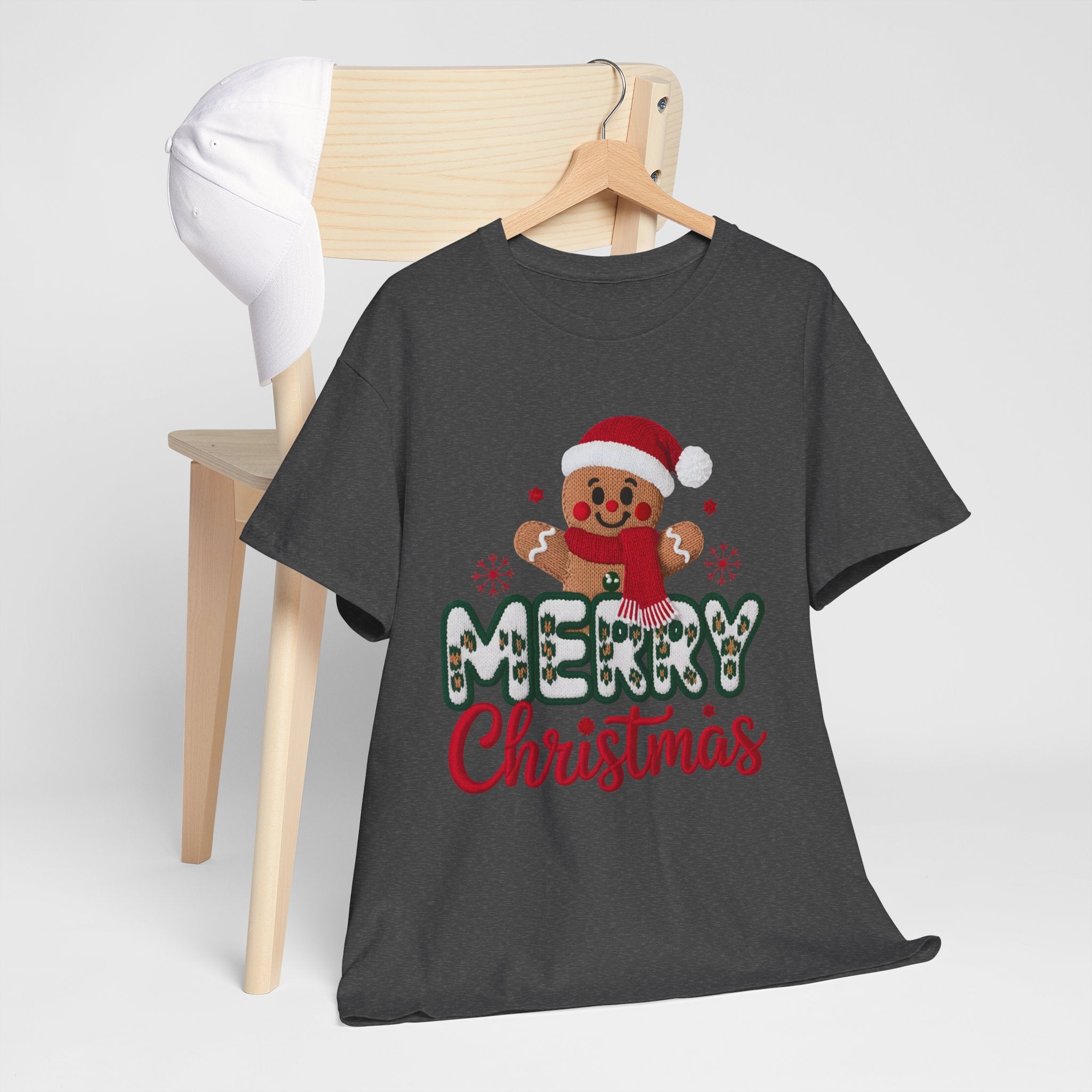 Gingerbread Santa 'Merry Christmas' Unisex Cotton Tee T-Shirt