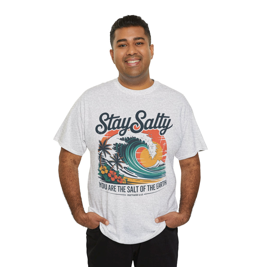 Stay Salty Beach Tee — "You are the salt of the earth (Matthew 5:13)"Unisex Cotton Tee