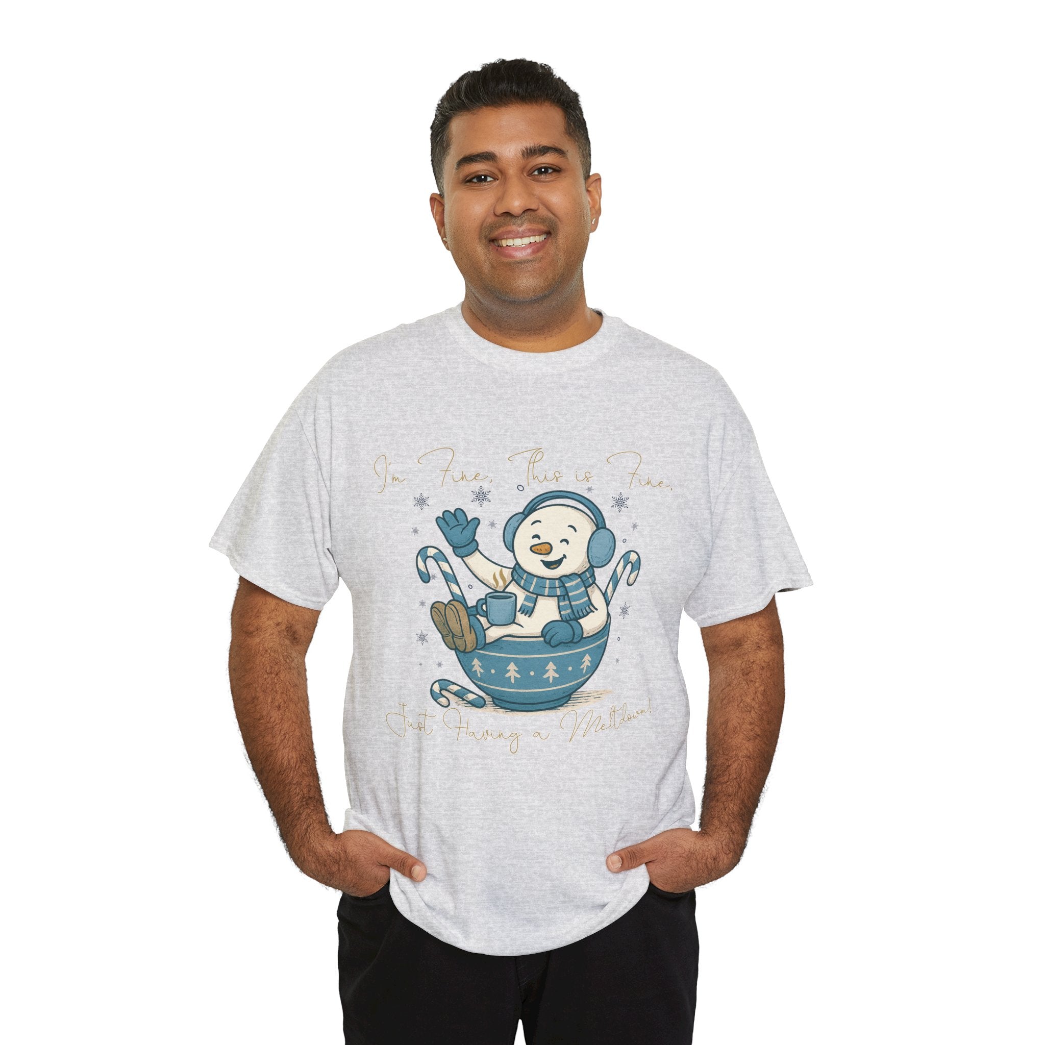 Snowman Hot Cocoa Unisex Cotton Tee