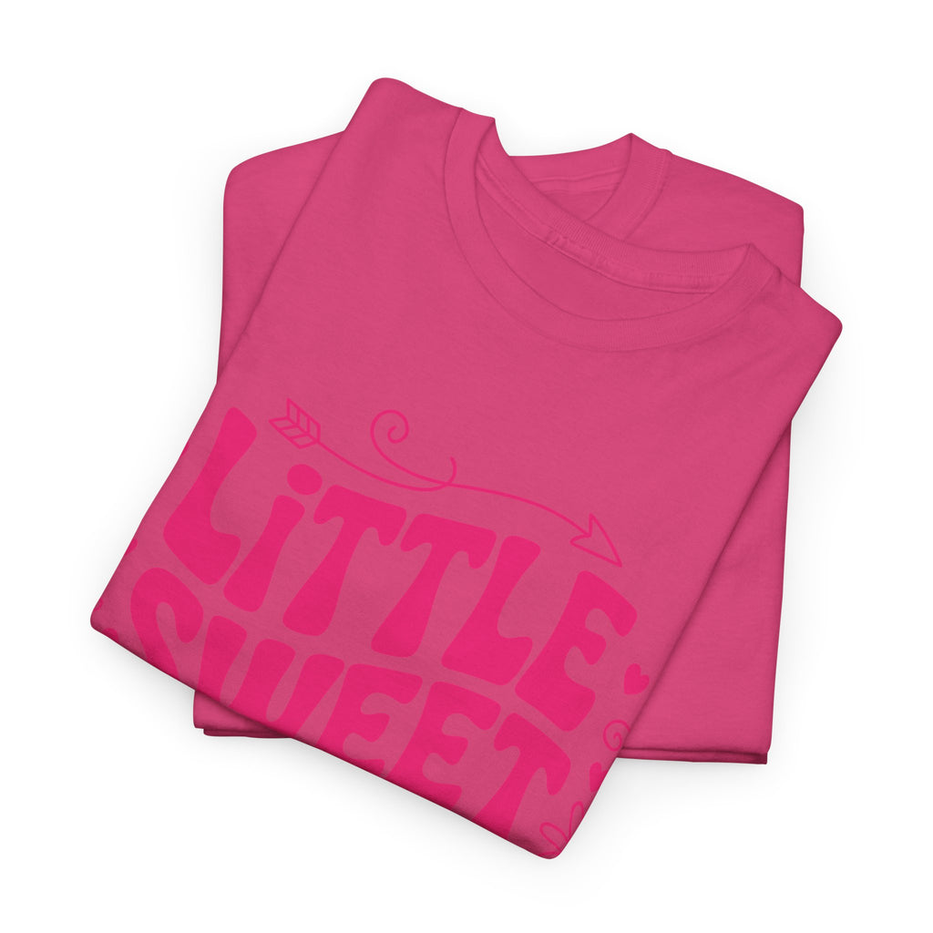 Little Sweetheart Retro Tee — Cute Red Hearts & Flowers Graphic Unisex Cotton Tee