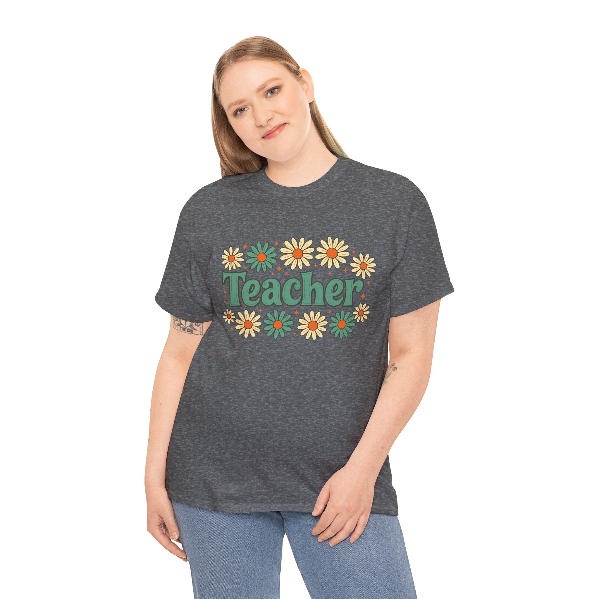 Floral Teacher Tee - Perfect Gift for Educators