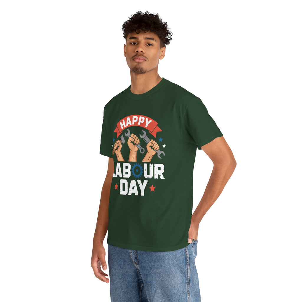 Happy US Labour Day Unisex Heavy Cotton T-Shirt