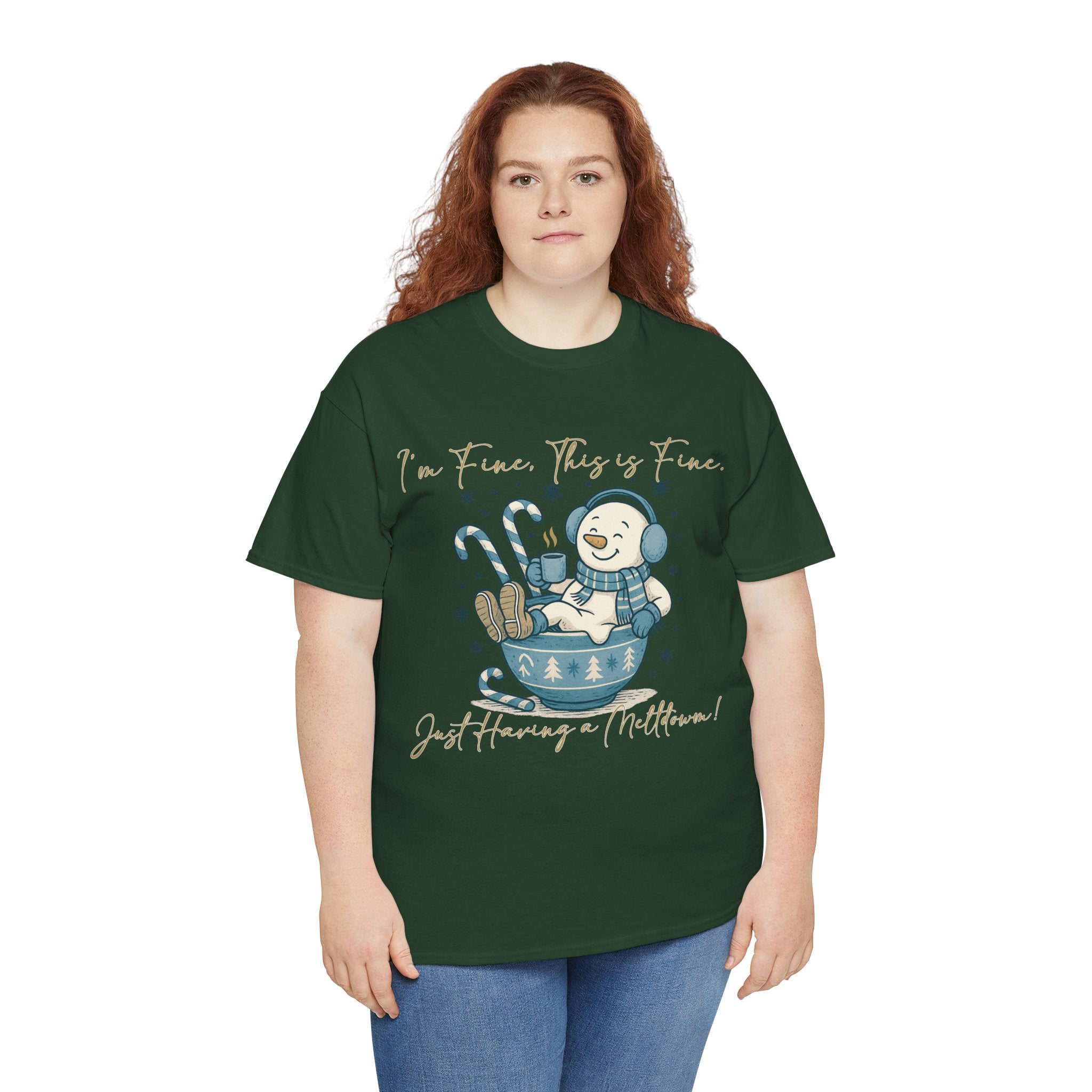 Snowman Hot Cocoa Unisex Cotton Tee