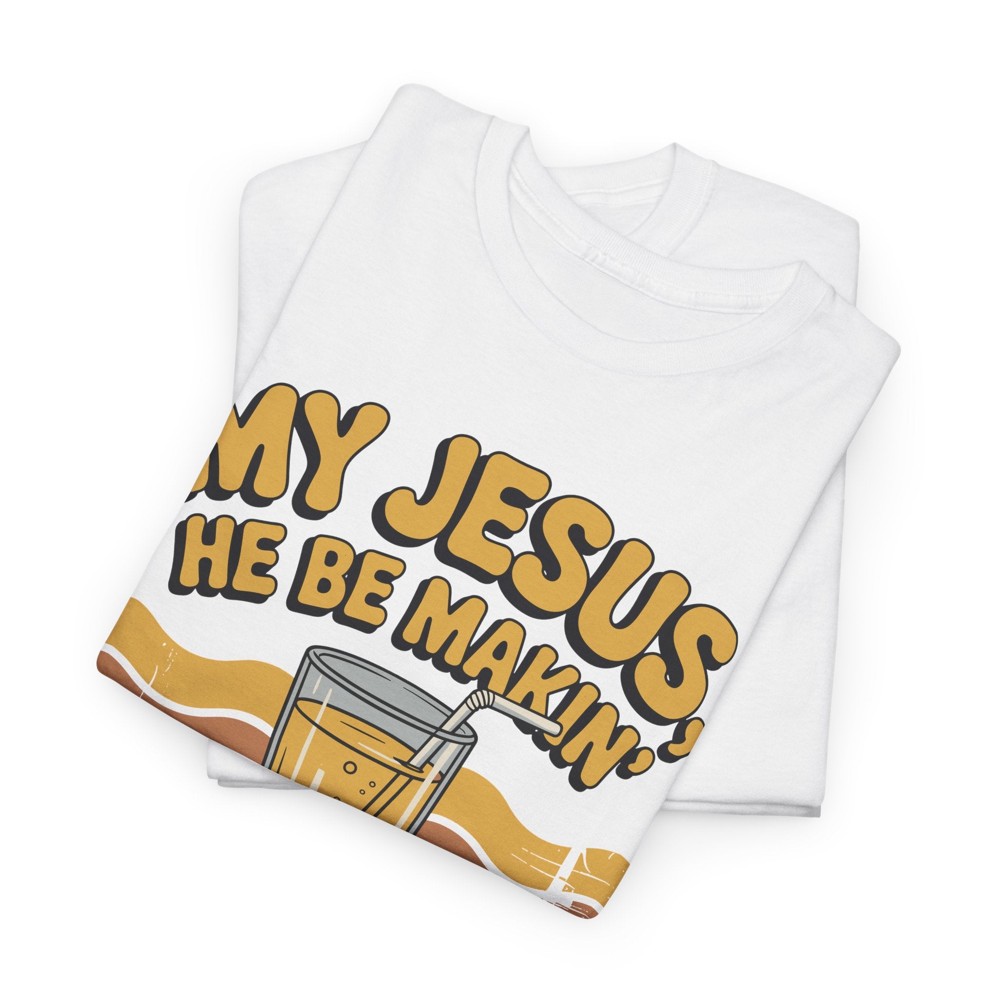 My Jesus, He Be Makin’ Lemonade T-Shirt — Retro Lemonade Christian Unisex Cotton Tee