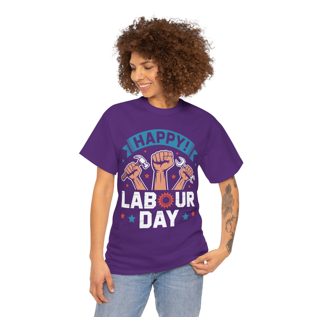 Happy US Labour Day Unisex Heavy Cotton T-Shirt