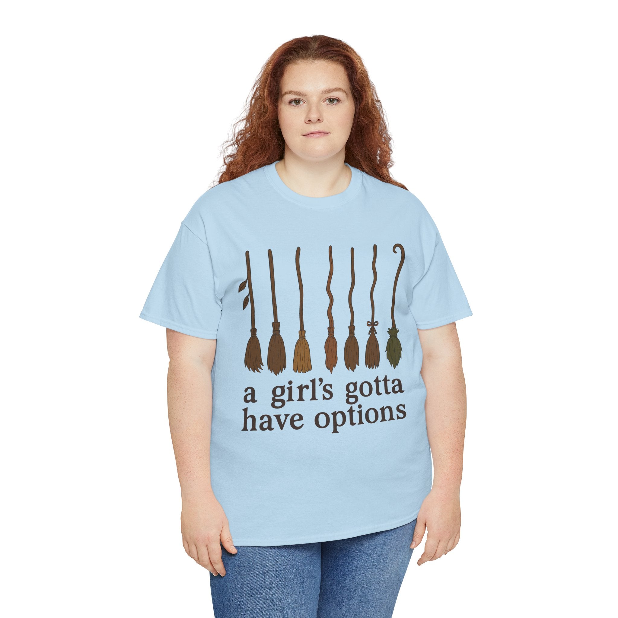 Witch Brooms Options Unisex Cotton Tee