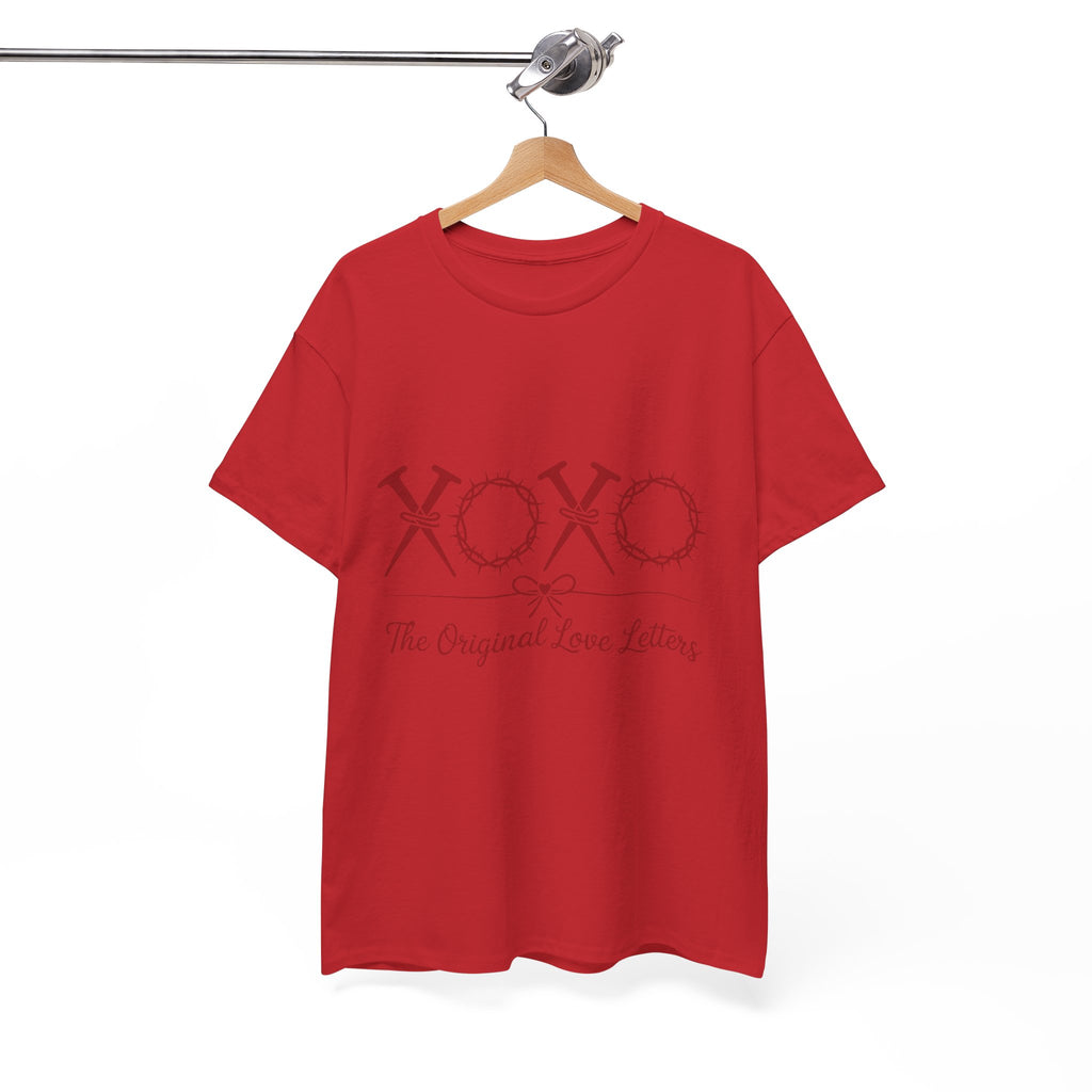 Christian Valentine Tee — “XOXO” Nails & Thorn Crowns, “The Original Love Letters”... Unisex Cotton Tee