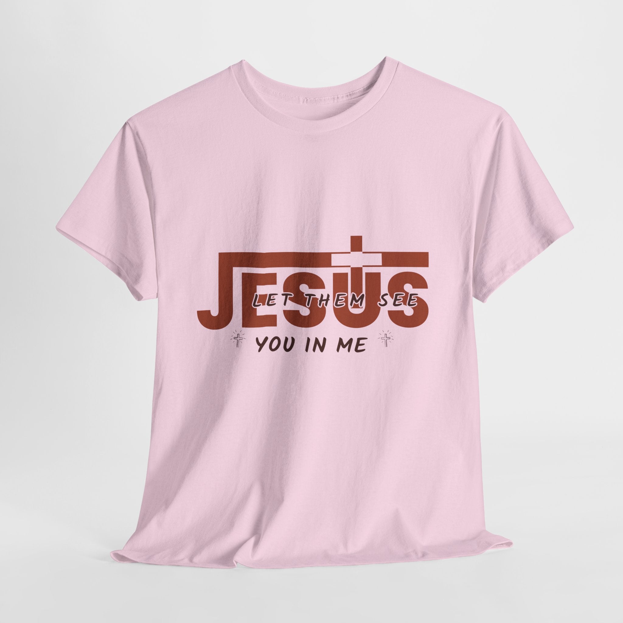 Jesus, Let Them See You in Me T-Shirt — Minimalist Christian Cross Unisex Cotton Tee