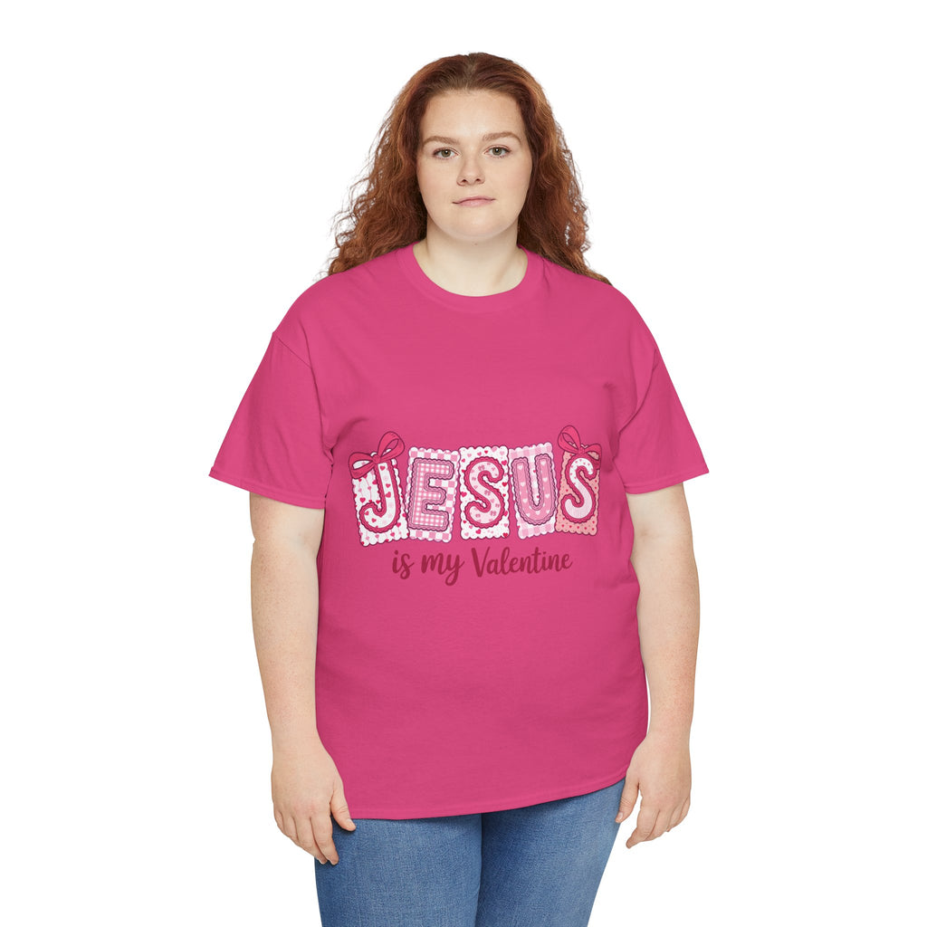 Jesus Is My Valentine T-Shirt — Pink Christian Valentine Unisex Cotton Tee