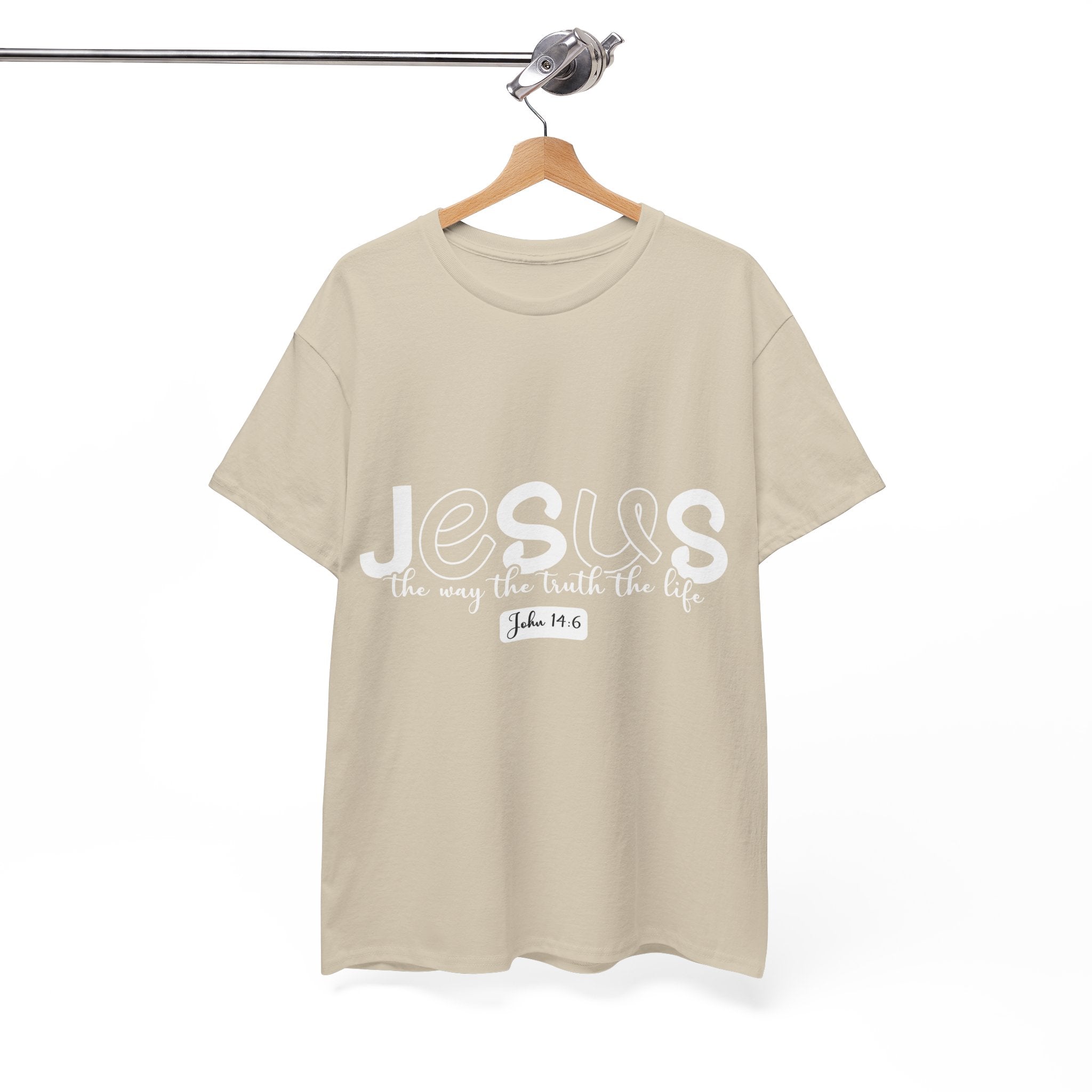 John 14:6 Christian Tee — Minimalist Script Faith T-Shirt