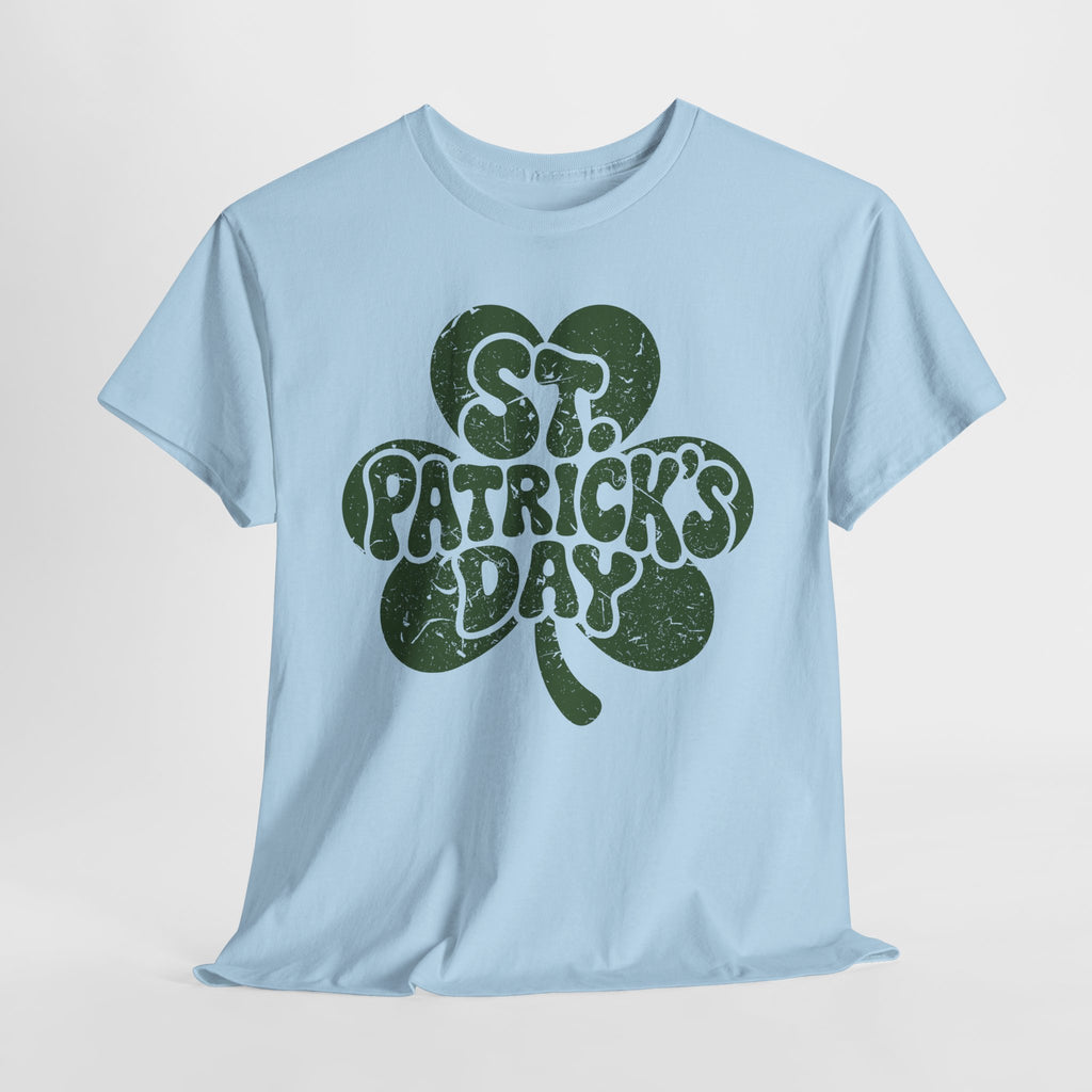 St. Patrick's Day Shamrock Tee — Retro Bubble Lettering Unisex Cotton Tee
