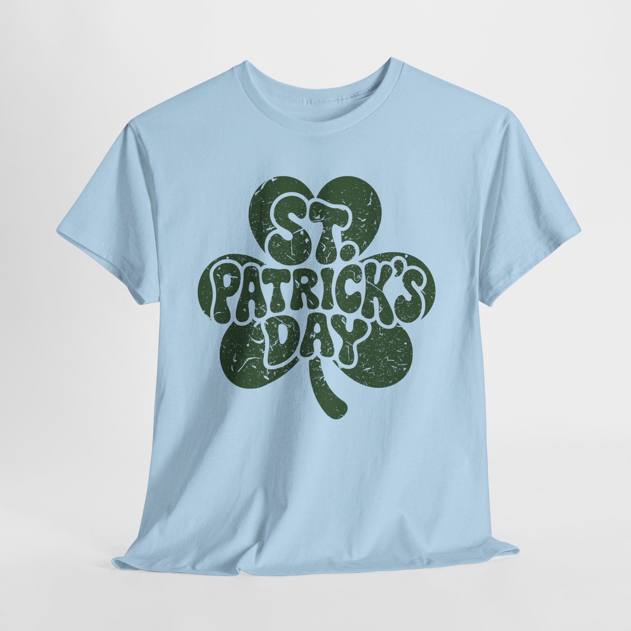 St. Patrick's Day Shamrock Tee — Retro Bubble Lettering Unisex Cotton Tee