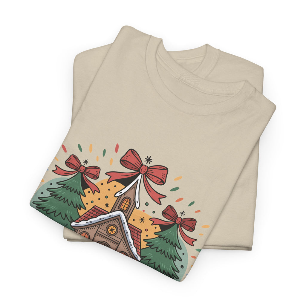 Oh Come Let Us Adore Him Christmas Tee — Church & Trees Holiday Unisex Cotton Tshirt