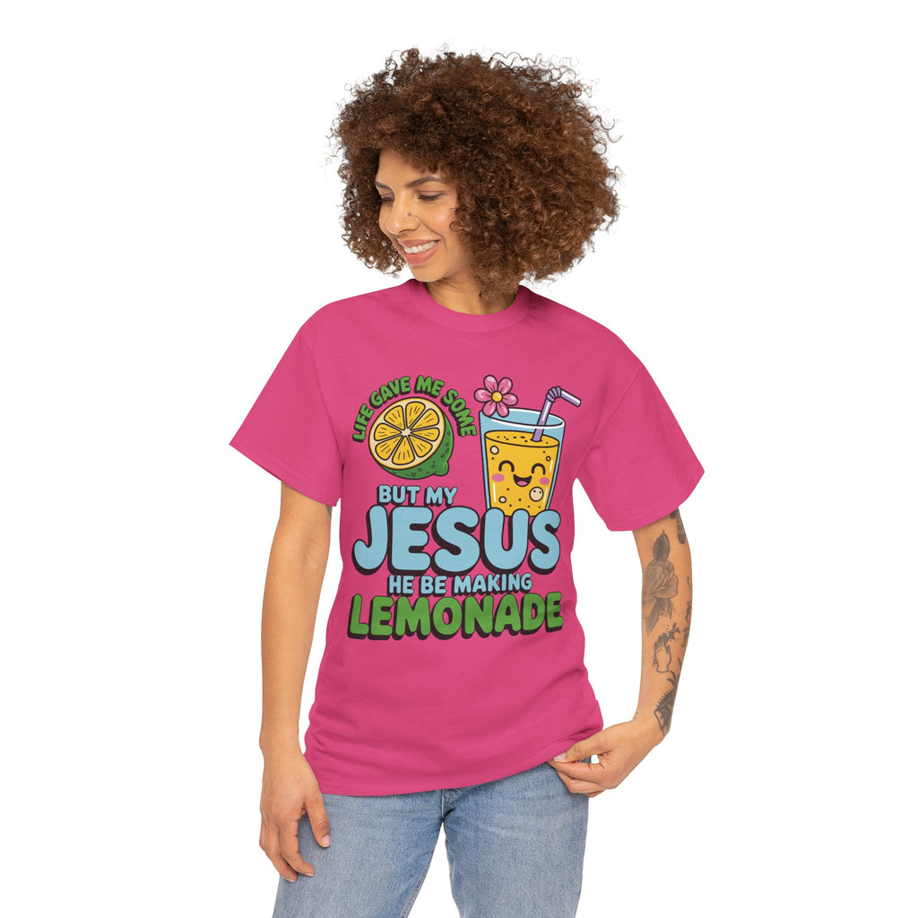 Christian Lemonade T‑Shirt — "Life Gave Me Some Lemons, My Jesus Makes Lemonade"Unisex Cotton Tee