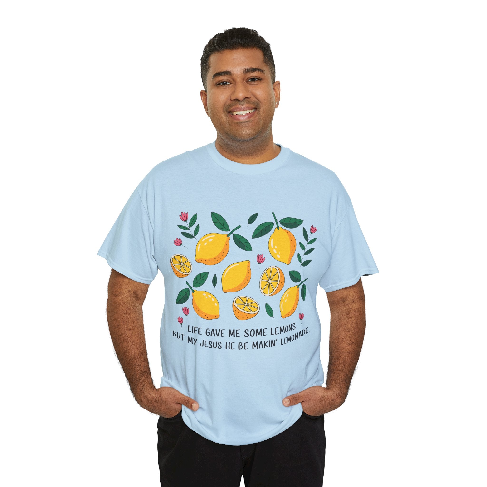 Christian Lemonade Tee — "Life gave me some lemons but my Jesus he be makin’ lemonade"Unisex Cotton Tee