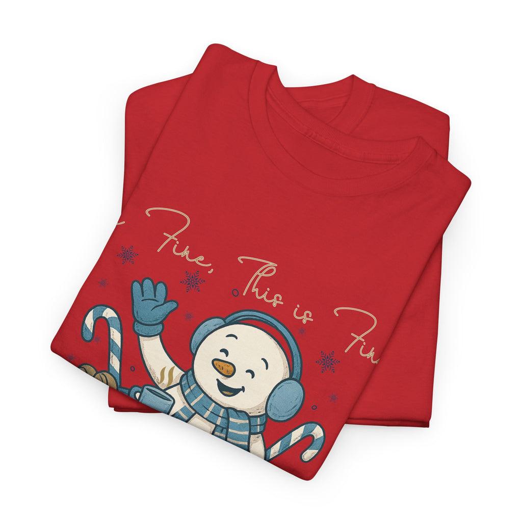 Snowman Hot Cocoa Unisex Cotton Tee