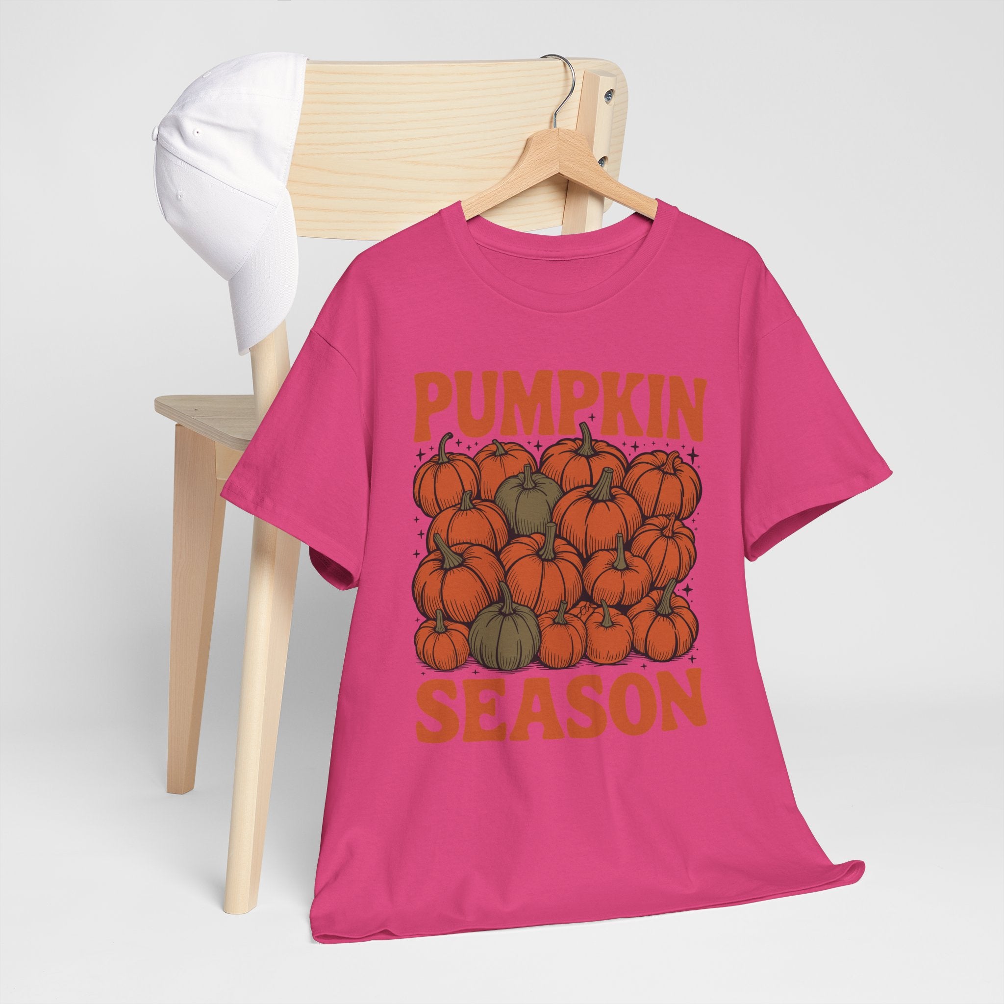 Pumpkin Season Tee — Fall Pumpkin Pile Unisex Cotton Tee