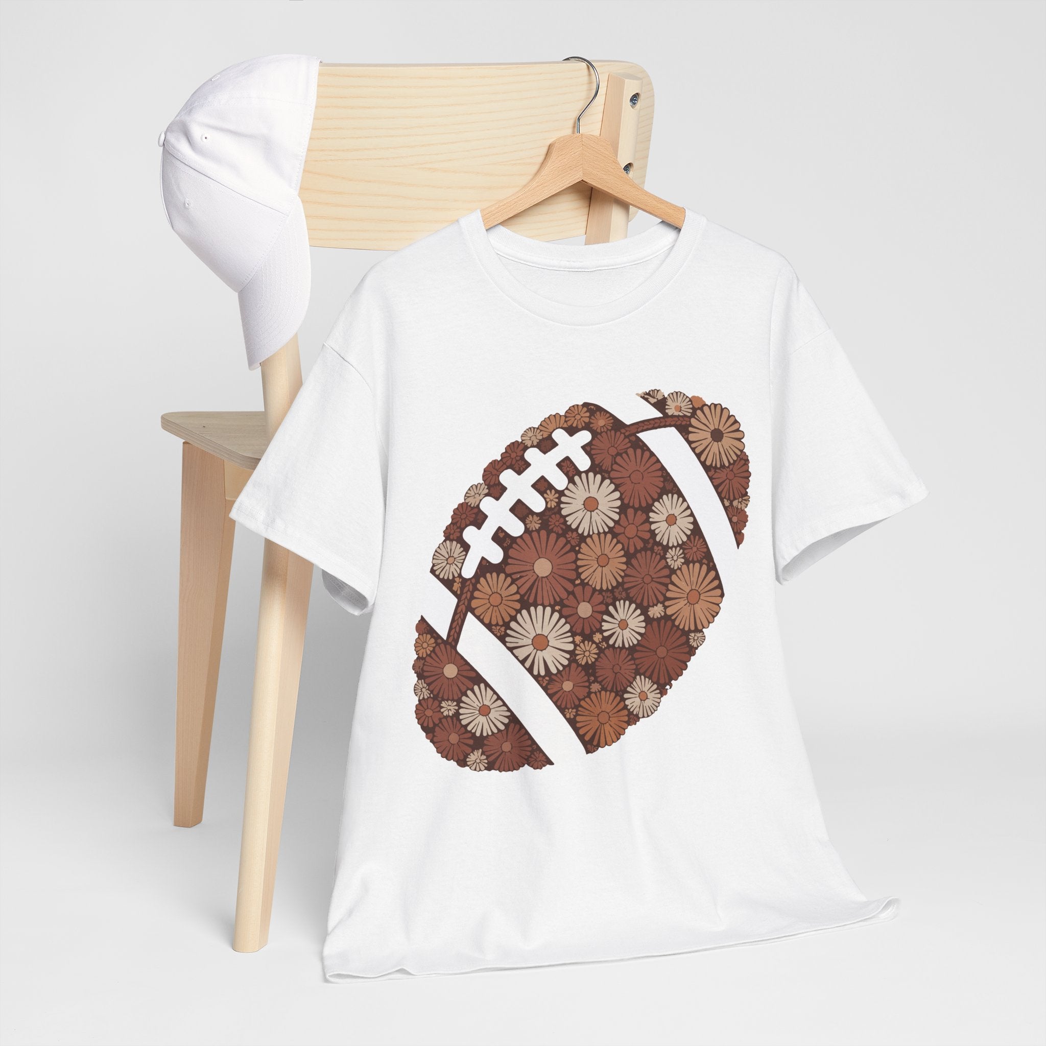 Game Day Touch Down Football Tee — Helmets, Flags & Cheer Icons Unisex Cotton Tee