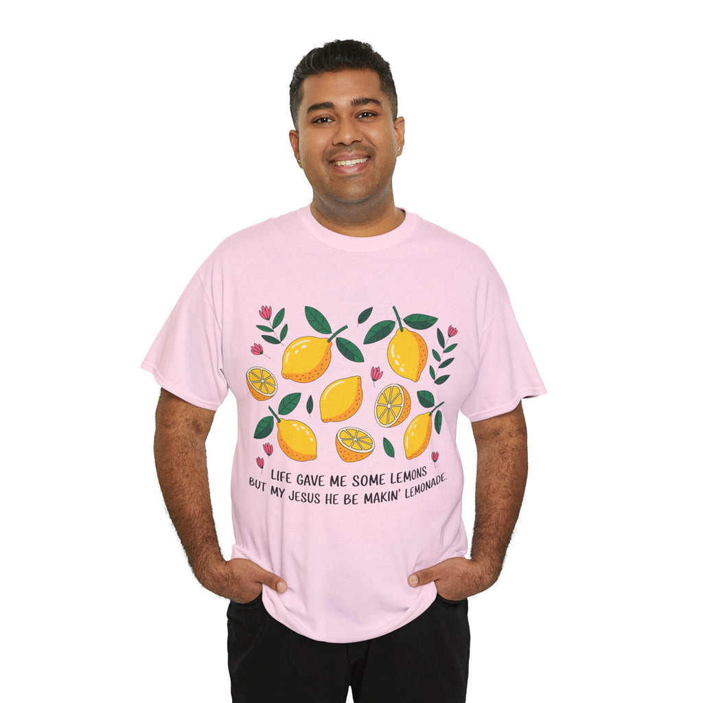Christian Lemonade Tee — "Life gave me some lemons but my Jesus he be makin’ lemonade"Unisex Cotton Tee