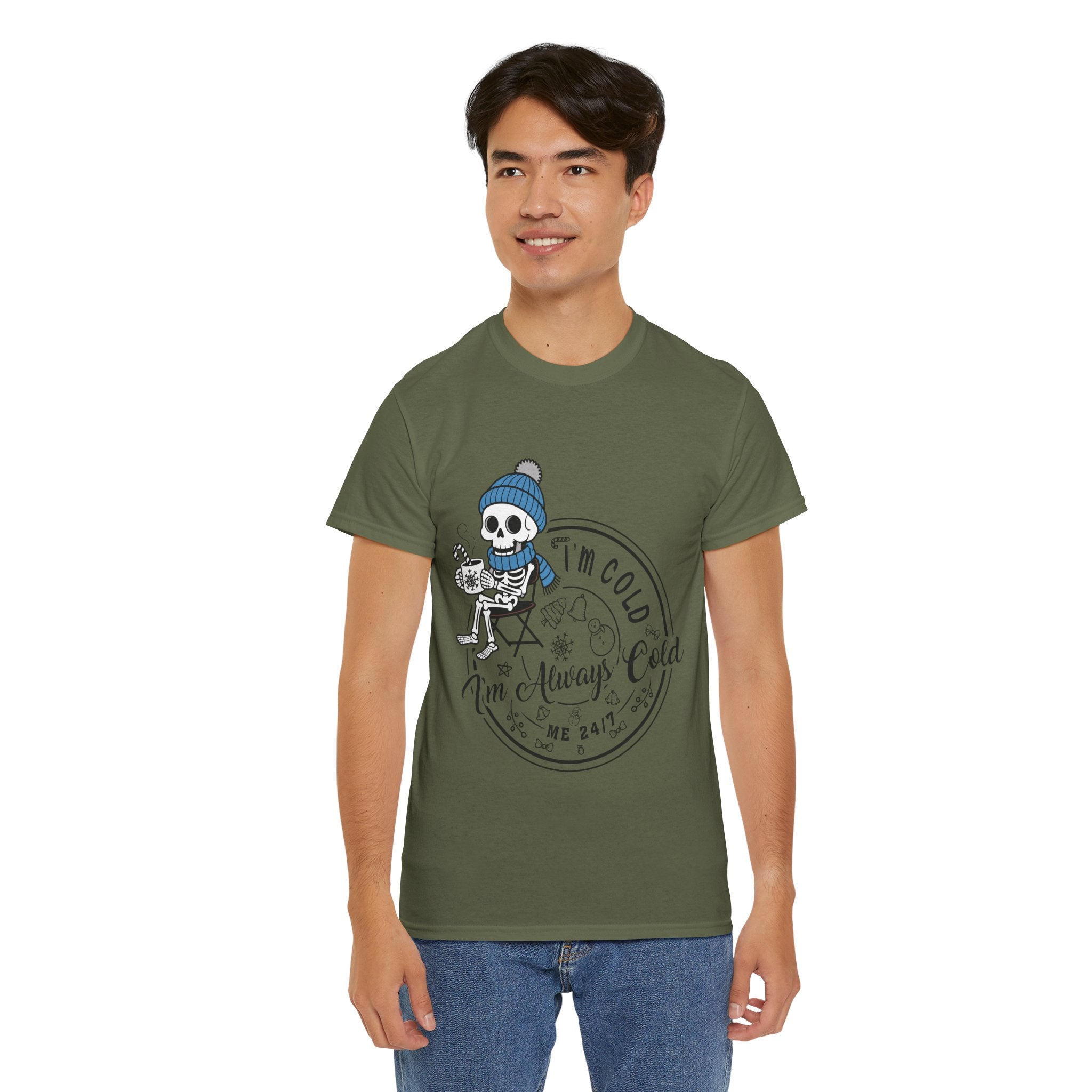 Cozy Skeleton Unisex Cotton Tee