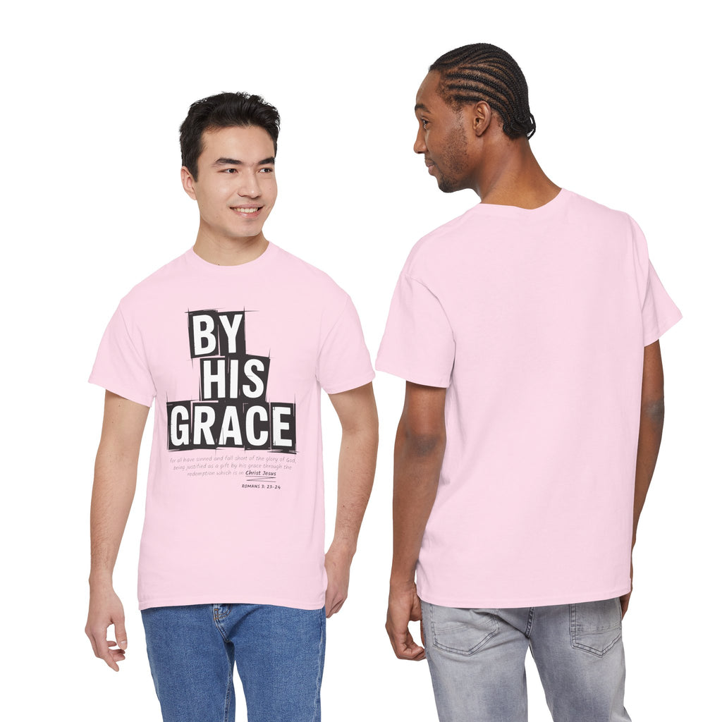 By His Grace tee — Minimalist Faith Christian Unisex Cotton T-Shirt