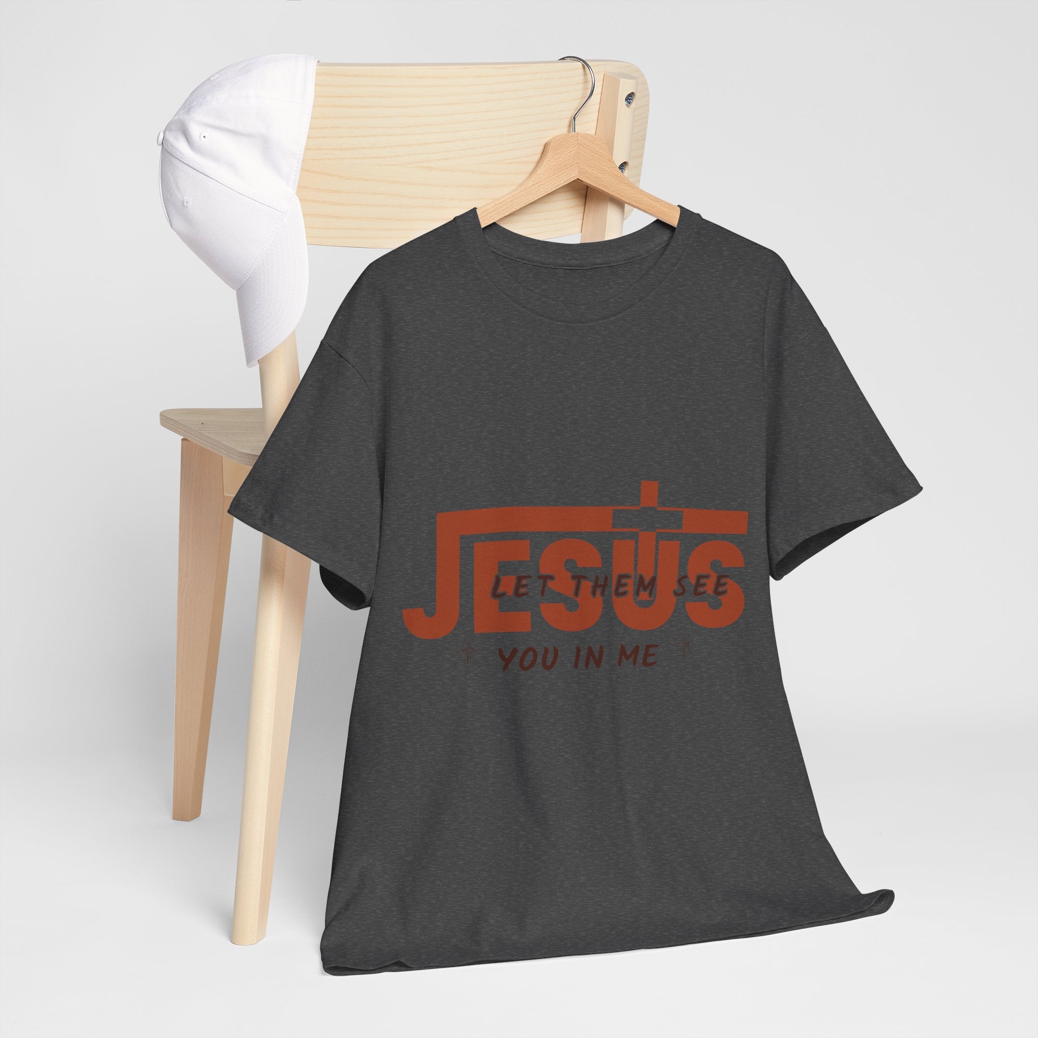 Jesus, Let Them See You in Me T-Shirt — Minimalist Christian Cross Unisex Cotton Tee