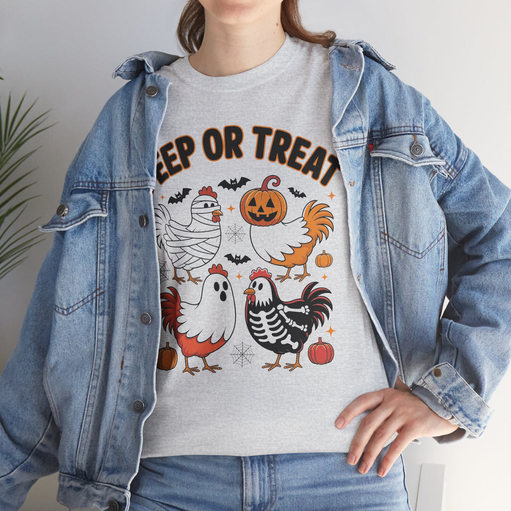 Peep or Treat Halloween Unisex Cotton Tee
