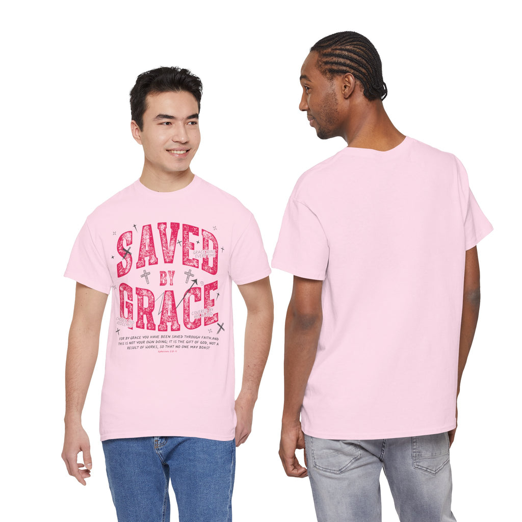 Saved by Grace Ephesians 2:8-9 Unisex Cotton T-Shirt
