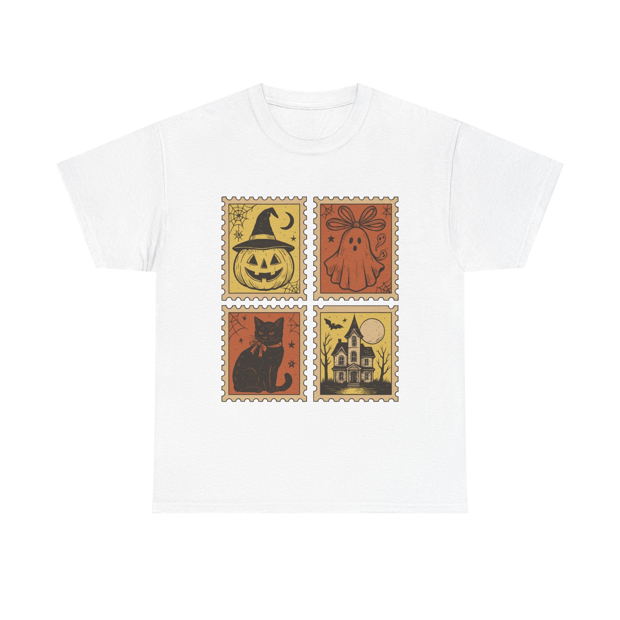 Halloween Stamp Design Unisex Heavy Cotton Tee