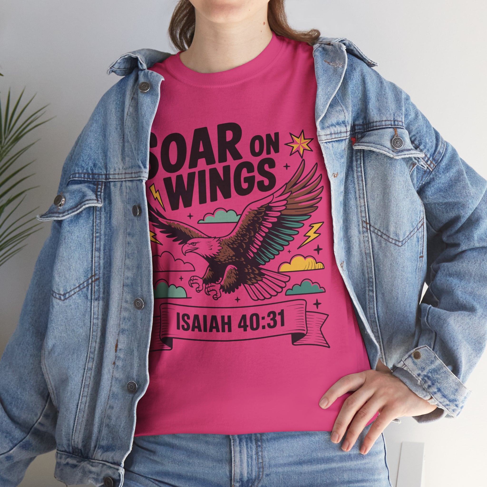 Isaiah 40:31 "Soar on Wings" Eagle Unisex Cotton T-Shirt
