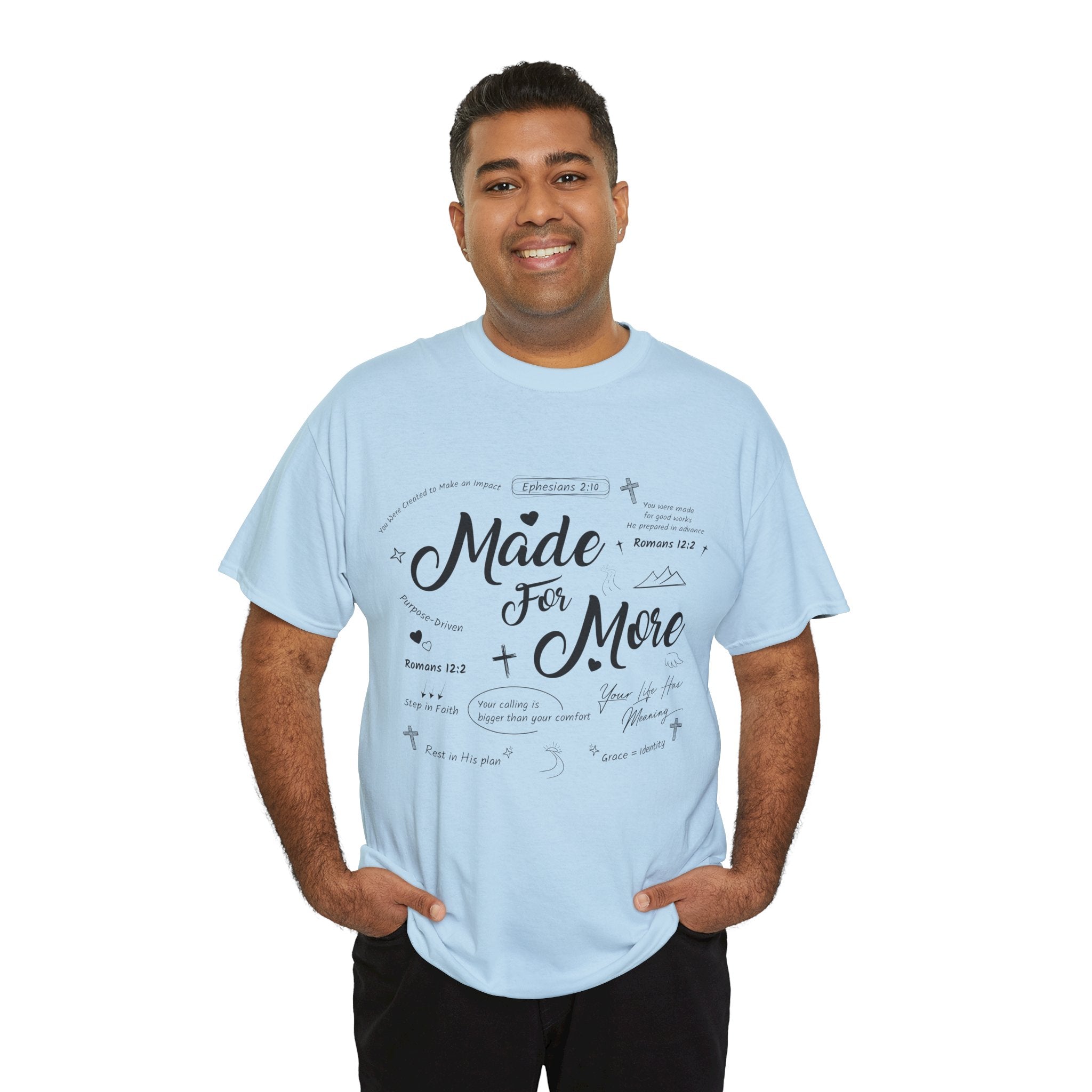 Made For More Faith T-Shirt — Inspirational Bible Verse Unisex Cotton Tee