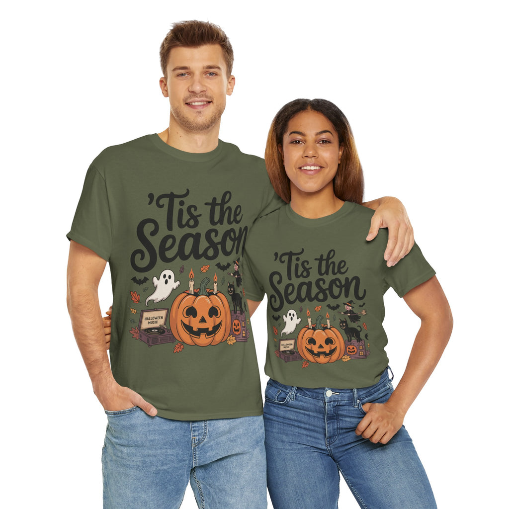 Holiday Season Unisex Cotton T-Shirt - Tis the Season Design