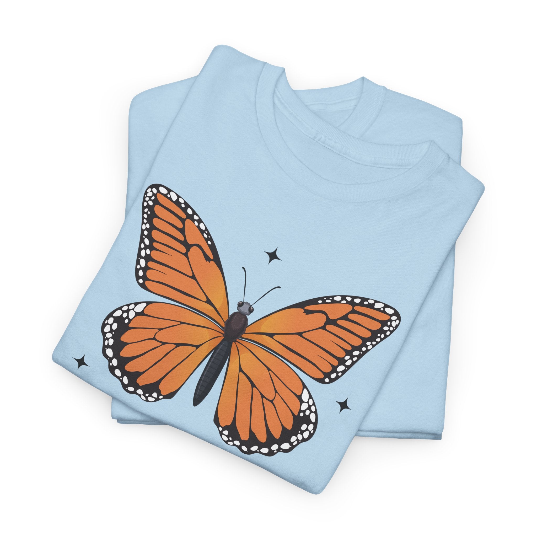 Monarch Butterfly Tee — "Less of Me, More of Him" Christian Unisex cotton T‑Shirt
